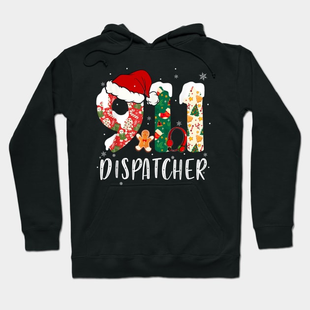 911 Dispatcher Christmas Hoodie by Shirts by Jamie